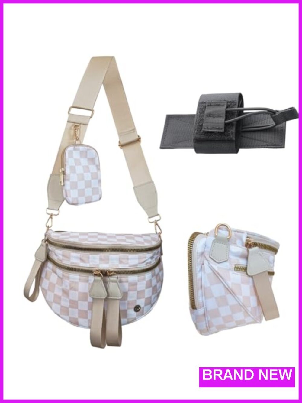 Security Carry Bum Bag Fanny Pack with RFID Pouch Crossbody Diaper Bag EDC